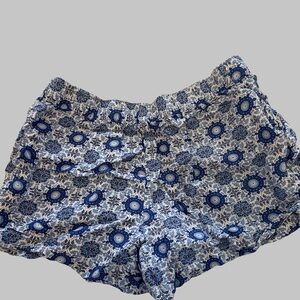 LOFT Blue Floral High Waist Women's Shorts